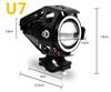 2 Pcs 125W LED U7 Motorcycle ATV Spot Lamp Headlight Driving Lights + Switch