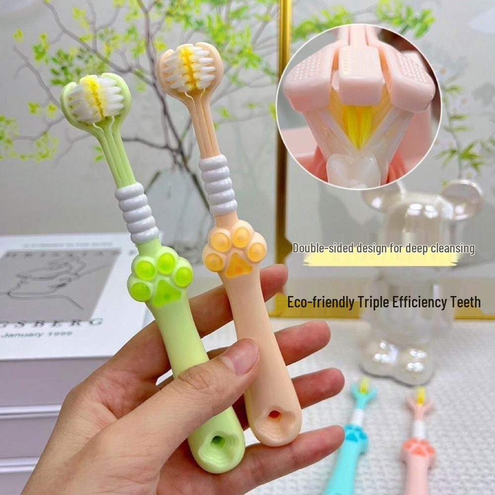 360° Kids' Three-Sided Soft Bristle Toothbrush for Deep Cleaning Oral Care