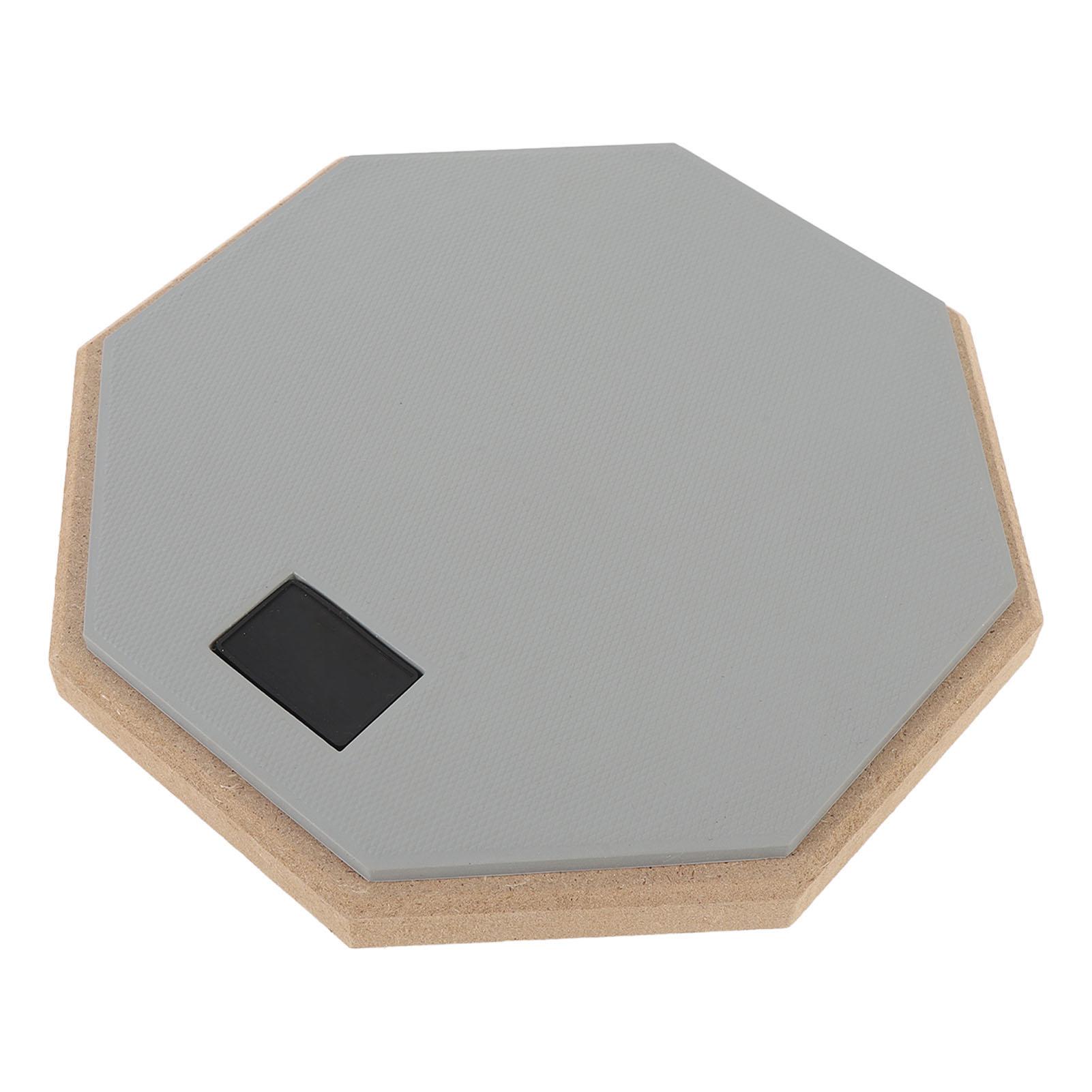 

12-дюймовый бесшумный тренировочный барабанный пэд, резиновый внешний вид, тихий барабанный пэд с 2 парами барабанных палочек для дома серый