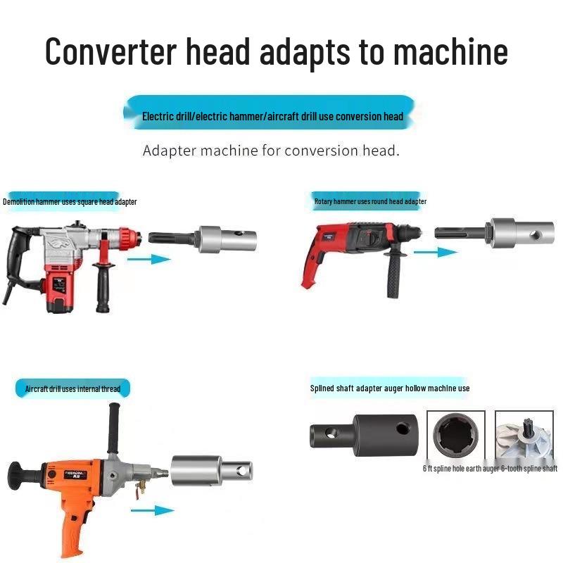 Umwandlung von Bohrfutter für elektrische Bohrmaschinen: Drei-Backen, Selbstverriegelnder Gewindeadapter für Bohrmaschinen und Hammerbohrer.