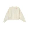 Nike Embroidered Logo Fleece Crewneck Sweatshirt for Women White