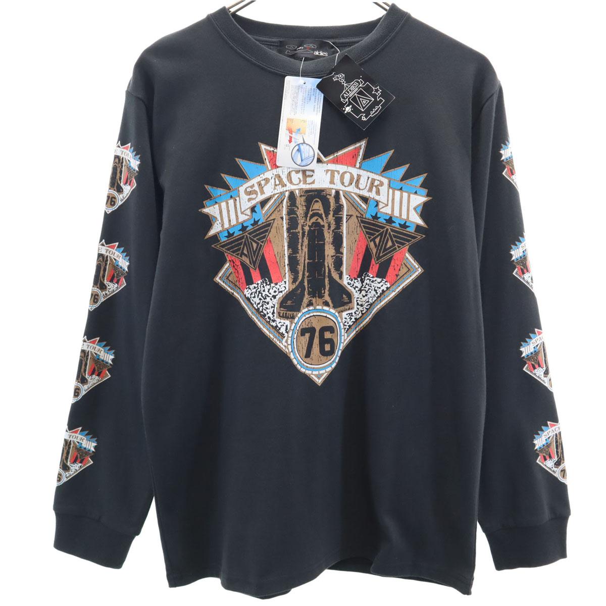 

ALDIES unused Long sleeve Sleeve print T-shirt Men s Used