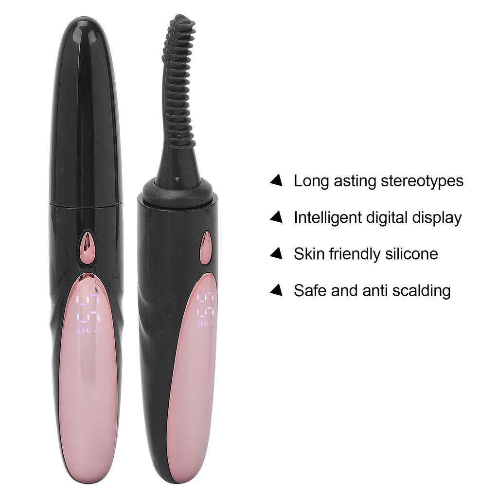 Heated Eyelash    Re able Silicone Brush Head Portable Electric Eyelash    for Women