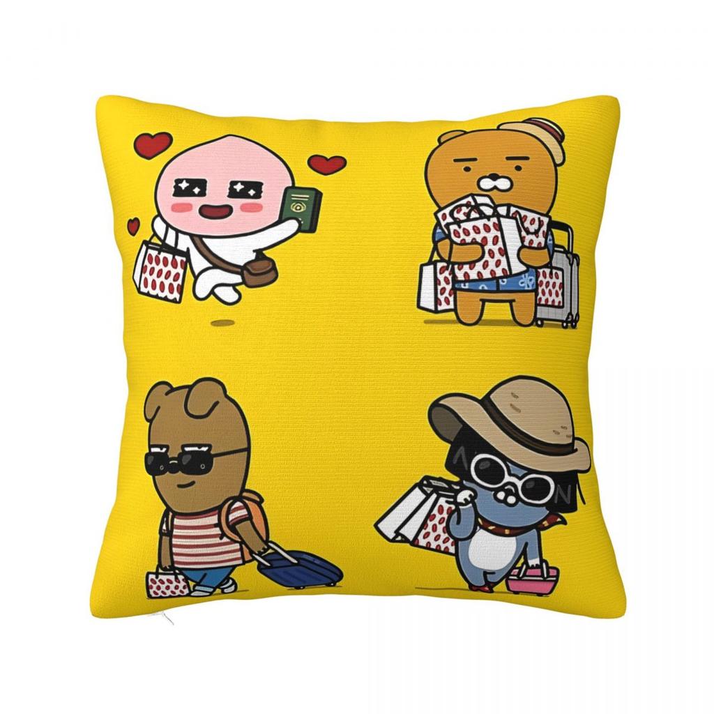 K-Kakaos F-Friends Apeach Heart Pillow Cover Fashion Pillow Case For Sofa Home Decoration Cushion Cover Soft Graphic Pillowcases