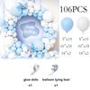 Pastel Blue Balloons Garland Baby Blue White Balloon Arch Kit Wedding Graduation Baby Shower Birthday Party Decoration Globos