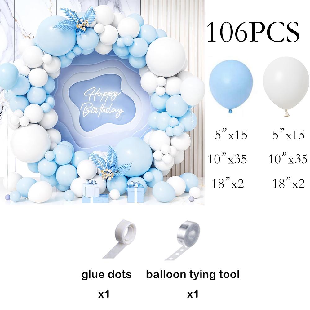 

Pastel Blue Balloons Garland Baby Blue White Balloon Arch Kit Wedding Graduation Baby Shower Birthday Party Decoration Globos AS Picture