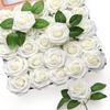 §16/25st Konstgjorda Rosblommor Med Stjälkar För DIY Bröllopsdekorationer Centerpieces Arrangement Fest Trädgård Heminredning Gåvor