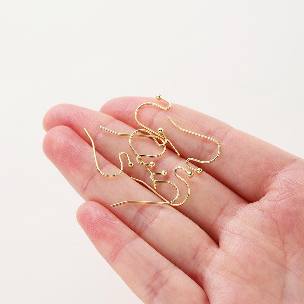 20 Stück/Los 6 Stile 14K 18K Vergoldete Ohrhaken mit Ohrbügel Ohrhaken Ohrringverschlüsse Zubehör für DIY Schmuckherstellung