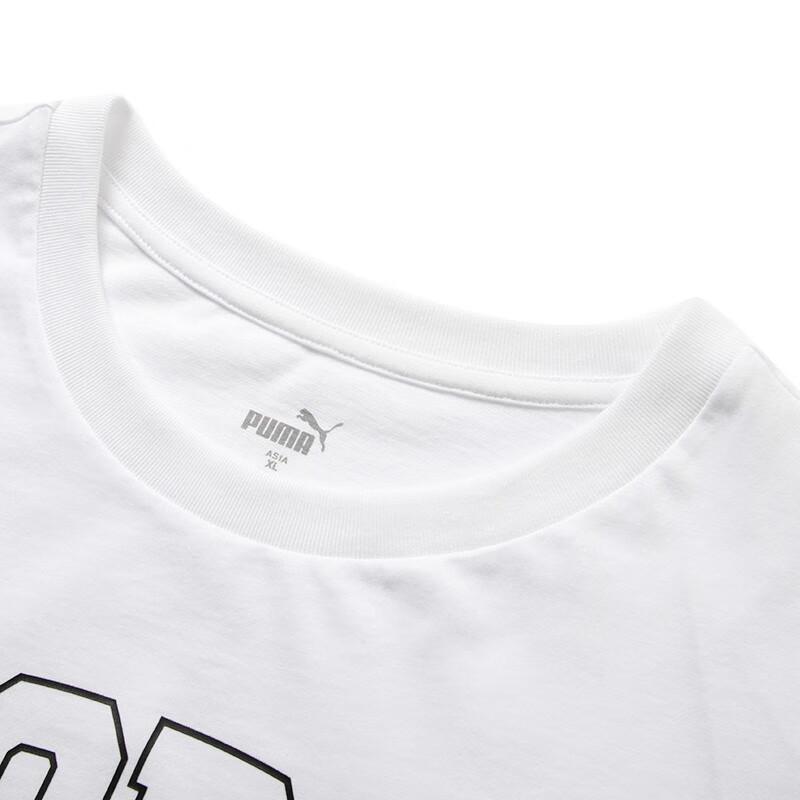Puma Letter Print American Vintage Casual Fitness Training Comfortable Breathable Crew Neck Short Sleeve T-Shirt Men Tops White 630560-02