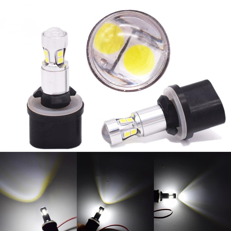 

2 шт. Суперяркая 881 10 Вт 3030 10SMD 6K LED Декодирующая лампа переднего и заднего противотуманного света