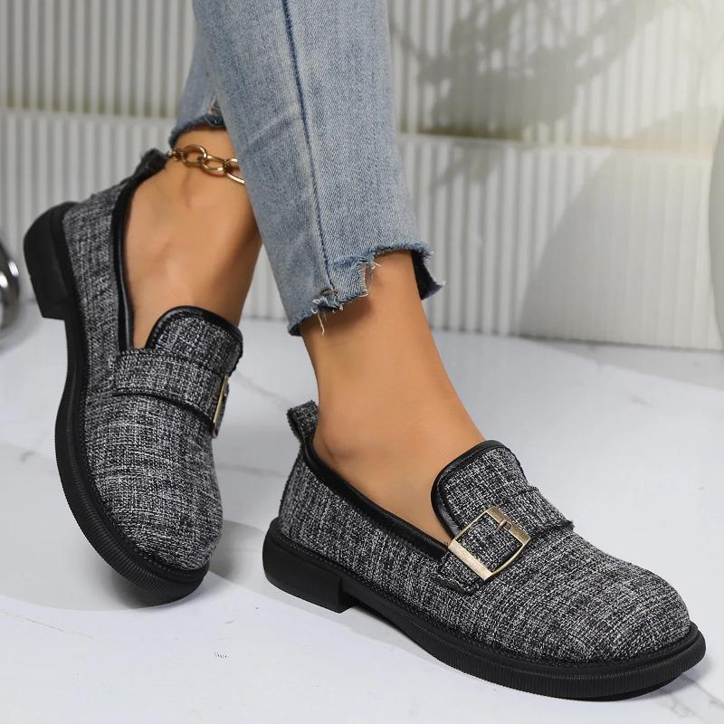 Plus Size Women Loafers Spring Autumn  Retro Shoes New Loafers Flat Non-slip with Skirt Soft Sole Single Shoes for