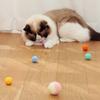 Katzen Spielzeug Farbe Bunt Macaron Farbe Weich Baumwolle Samt Plüsch Ball Sicher Beißen Kratzen Leise Leicht zu Reinigen Katzen Ball Spielzeug