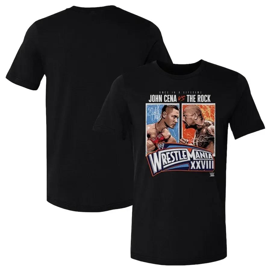 Round Neck Wrestler John Cena Graphic 3D Printed Top Short Sleeved Men's T-shirts - Soft Medium Stretch Polyester Fabric Summer Relaxed Fit Clothing
