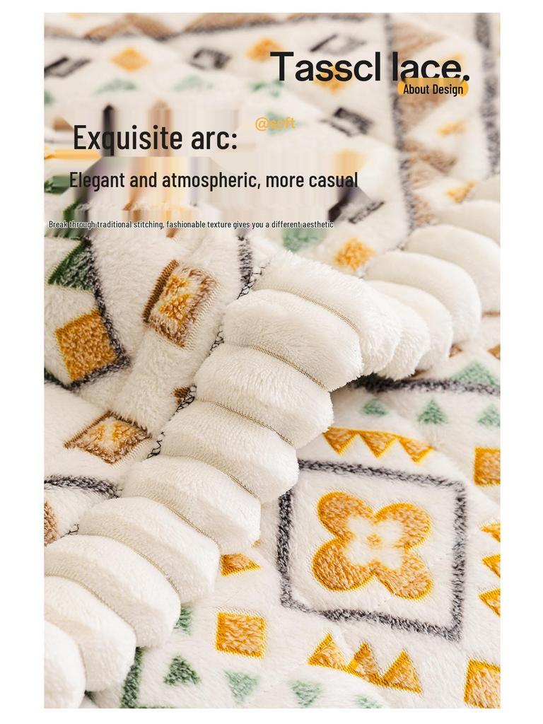 Bohemian High-Weight Snowflake Velvet Sofa Cushion Cover, Autumn/Winter 2025, Non-Slip Design