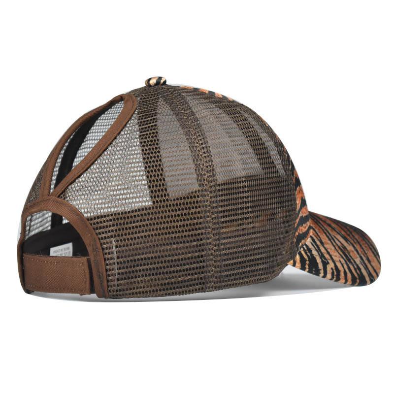 Leopard Print Hohe Pferdeschwanz Baseball Kappe Frauen Snapback Hut Sommer Mesh Hut Weibliche Mode Hüte Casual Verstellbare Kappe