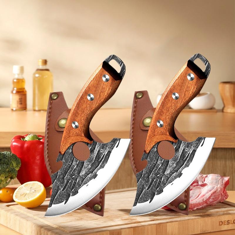 WXCOO Handmade Forged Kitchen Knife Fruit Slicing Utility Knife Specialized for Slaughtering Bone Removal Knife Kitchen Supplies