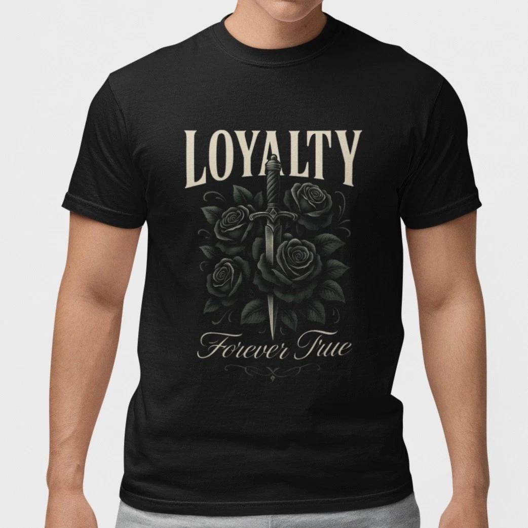 

Футболка Loyalty Forever True Гот Роза Кинжал Тату Стиль Унисекс M