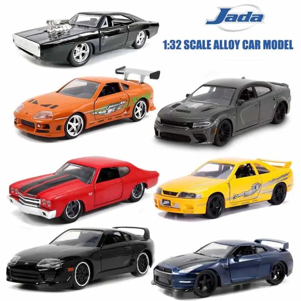 Giocattoli Jada 1:32 Auto in Lega Fast&Furious, Mitsubishi Lancer TOYATO Super Nissan Skyline GTR Jetta RX-7 Collezione Giocattoli Regalo per Bambini