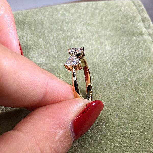 Modne Kryształowe Pierścionki Austria Kolor Złoty Pierścionek z Kokardką Ślubne Zaręczynowe Pierścionki z Cykonią Kokardką Dla Kobiet