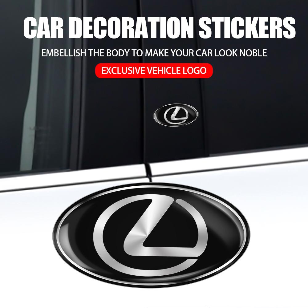 3D Car Aluminum Metal Logo Badge Body Fender Trunk Decoration Stickers For Lexus CT200h F sport ES LS IS GS LC RC GC RX UX NX LX