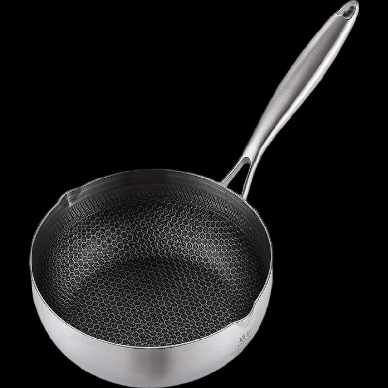ZISIZ 22cm 316 Stainless Steel Tri-Ply Honeycomb Non-stick Soup Pot with Steamer