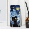 Anime Cute Black Cat Meow Phone Case For Samsung Galaxy A17 A37 A57 A16 A26 A36 A56 A15 A25 A35 A55 A14 A24 A34 A54 A13 A23 A33
