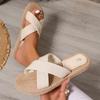 Ladies Slippers Summer Spring Cross Drag Fashion Hemp Rope Outer Wear Slippers Casual Sandals and Slippers