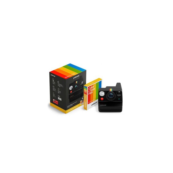 Appareil photo instantané polaroid now+ generation 3 + pack de films (8 photos) - noir