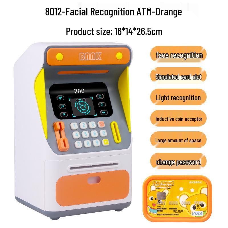 Копилка-банкомат с распознаванием лиц: Автоматический сейф-ролик с паролем Образовательная игрушка