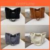 Chic Retro Casual Tote Bag With Soft Corduroy Material For Everyday Use