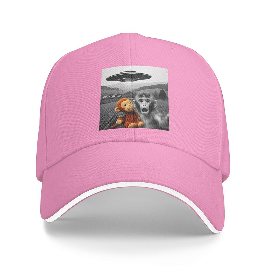 Summer Punch Monkey UFO Funny Selfie Baseball Cap Hiking Fishing Stylish Print Sun Hip Hop Hats Men Sun-Proof Baseball Caps