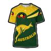 Heißes australisches Stil 3D-Druck Sommer Herren Rundhals-T-Shirt Lässig Kurzarm Übergroßer Pullover Modetrend Herrenbekleidung