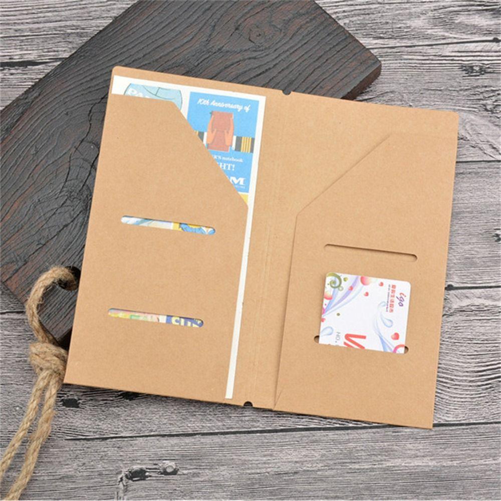 Kraft Paper Stationery Tickets Cards Holder Cards Storage Bag Card Holder Pocket File Holder
