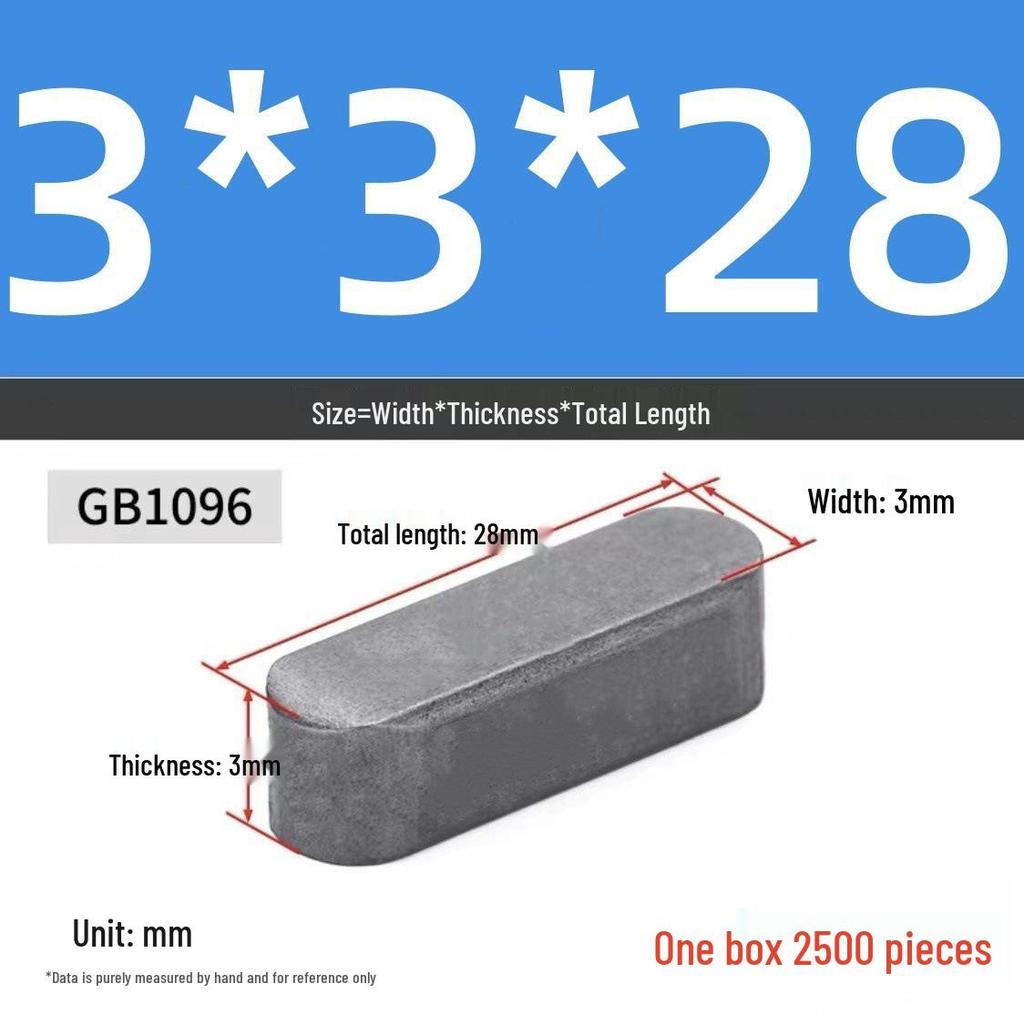 A3 Material Double Round Head Key Pin, Plain Key, Type A, Complete M3/M4/M5 Specifications