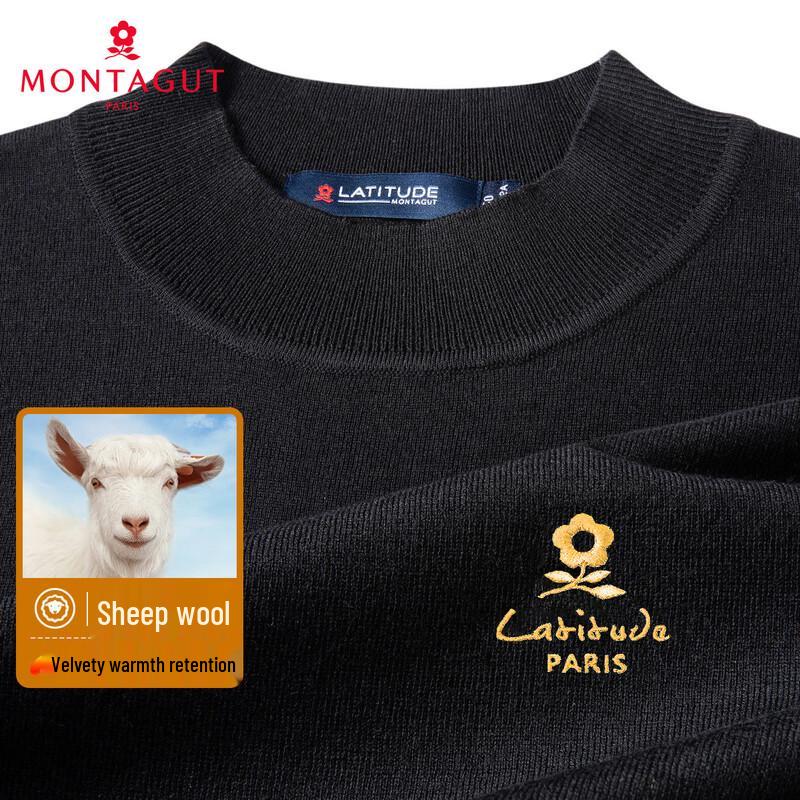 

Montagut Men s Merino Wool Blend Half-Neck Sweater 3XL