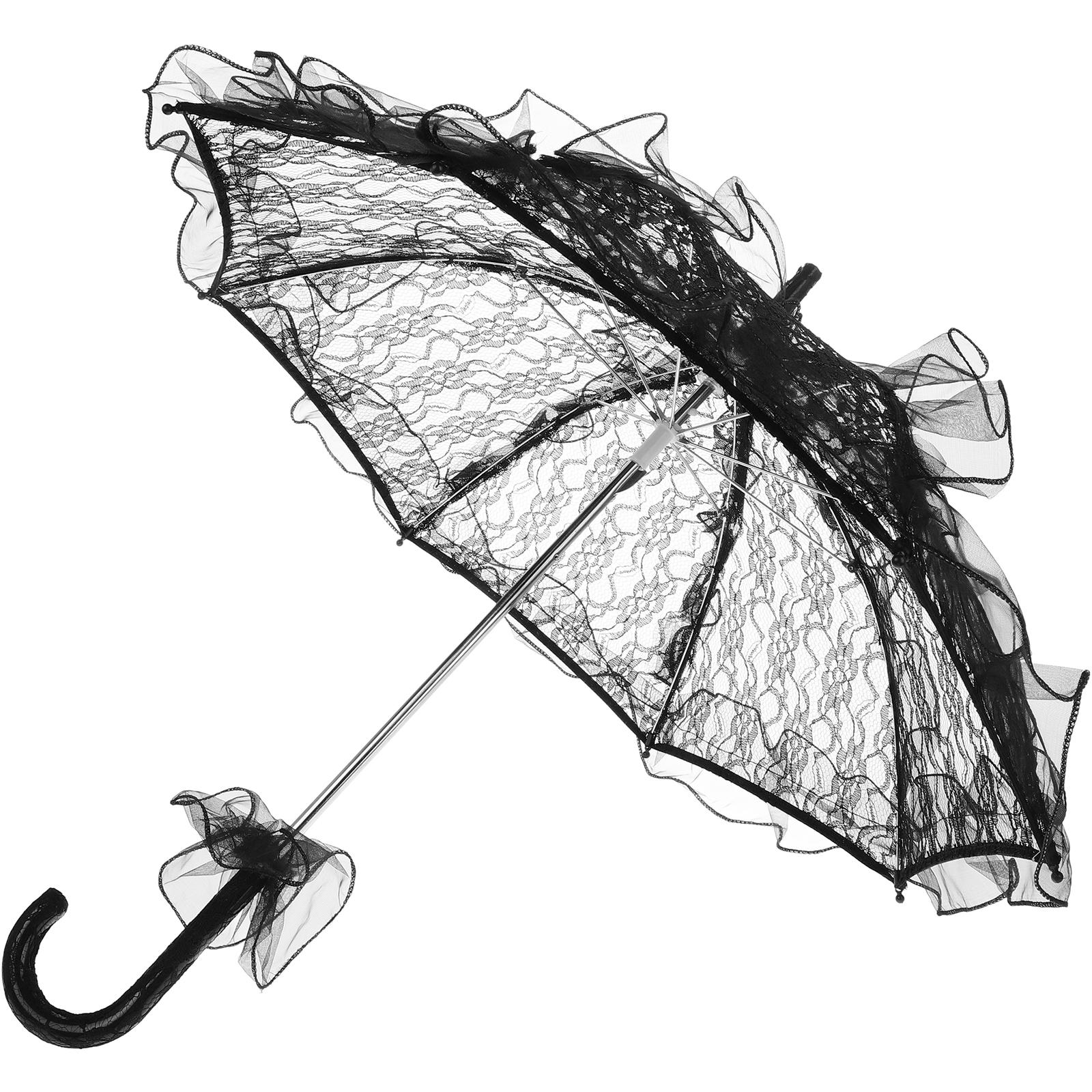 

6000 шт. Свадебный зонт из кружева, зонт от солнца для невесты, зонт для подружки невесты, декоративный, для уличной церемонии, женский зонт от солнца, для дома чёрный