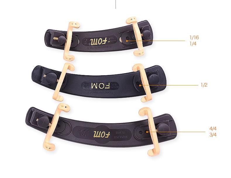 Verstellbare Violinenschulter- und Kinnhalterung mit Schwamm für alle Größen (1/8 bis 4/4) - Geeignet für Kinder und Erwachsene
