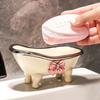 Bow Soap Tray Cute Creative Bathtub Soap Dish Soap Holder Bathroom Accessories