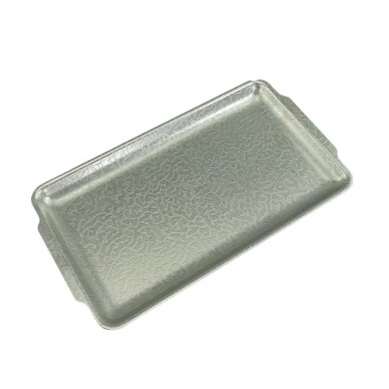 Japanese Retro Food Plate Stainless Steel Serving Tray Food Grade Safe Rectangular Plate Kitchen Dining Dish for Sushi Dessert