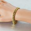 Punk 8mm Miami Curb Cuban Link Kette Armband Goldfarbe Edelstahl Handkettenarmband für Männer Frauen Schmuck Geschenk 2026