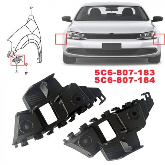 Для 2011 2014 VW Jetta Кронштейны-держатели переднего бампера Проставки Левый Правый
