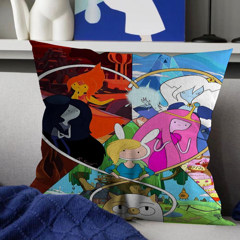 Adventure Time Con Finn Jake Copricuscini Cartone Animato Divano Decorativo Casa Stampa Double-sided Corto Peluche Carino Copricuscino