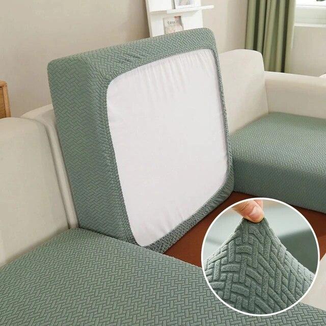 Jacquard Sofa Seat Cushion Cover for Living Room Pet Kids Furniture Protector T-shaped Sofa Cover Elasticity Armchair Seat Cover