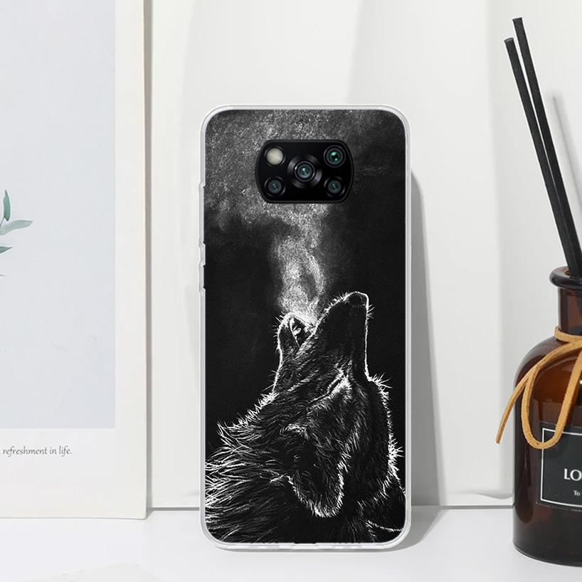 Angry Animal Wolf Fierce Phone Case For Xiaomi Poco X7 X6 X5 M7 M8 Pro F7 Ultra Redmi 15C 15 13C 13 12C 12 10 10C 10A Art Fundas