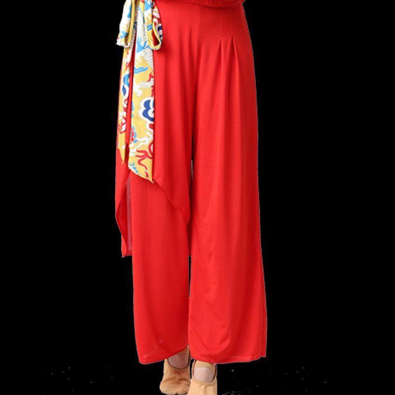 Dámský taneční kostým Shaanbei Yangko - Etnický styl Dlouhý rukáv Pasový buben a Deštníkový tanec Vystoupení Oblečení na jaro-léto