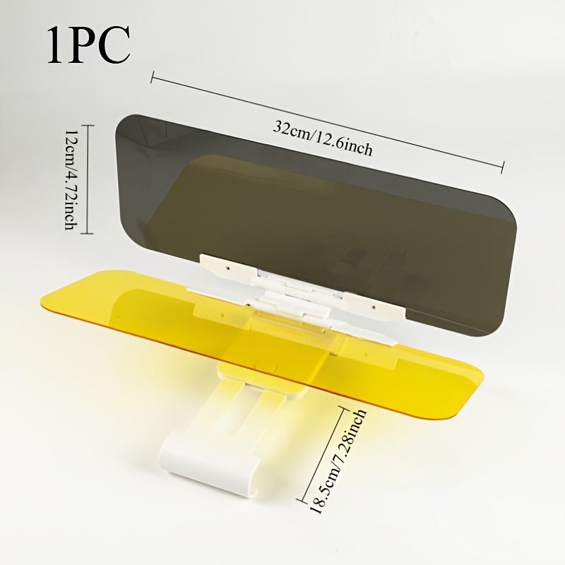 

1pc Adjustable Car Sun Visor with Dual-Panel Glare Reduction | Universal Fit Clip-On Design for Day & Night Driving жовтий