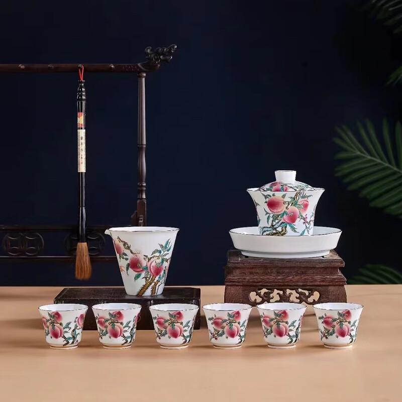 

Jingdezhen Famille Rose Tea Set