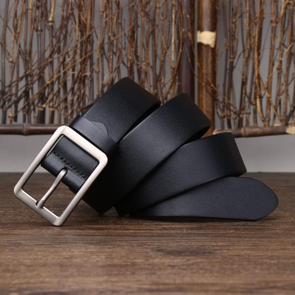 Minimalist Casual Style Business Belt Men'S Leather Pin Buckle First Layer Cowhide Fashion Versatile Youth Formal Pants Belt