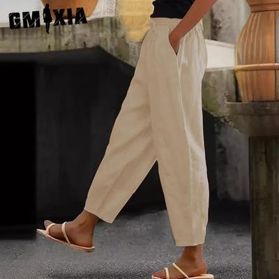 Women's Fashion Casual Solid Color Print Pants & Capris
