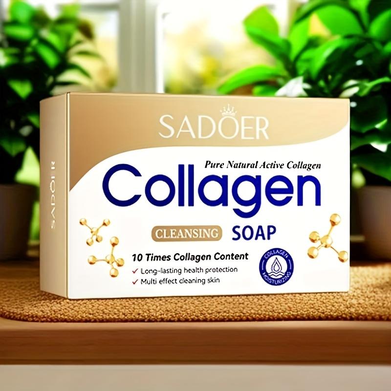 Collagen Gentle and Moisturizing Deep Cleansing Face and Bath Soap Long-Lasting Fragrance Handmade Soap